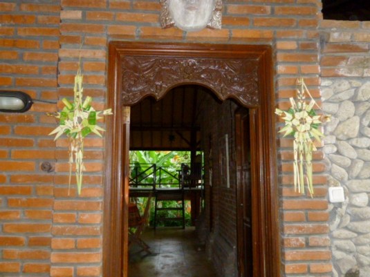 My front door decorated for Kuningan
