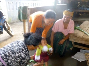 Nengah's feet meet the earth